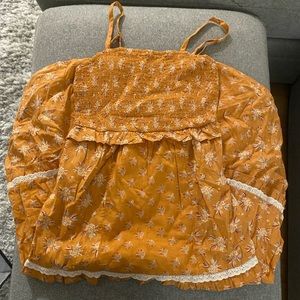 YELLOW FLOWER MAXI DRESS